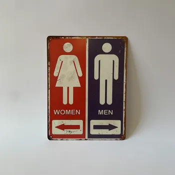 Plechová cedule PLECHOVÁ CEDULE - WC - WOMEN, MEN