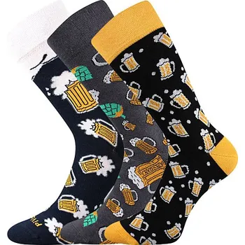 Pánské ponožky Pánské ponožky Lonka - Debox E, pivo Barva: Mix barev, Velikost: 39-42