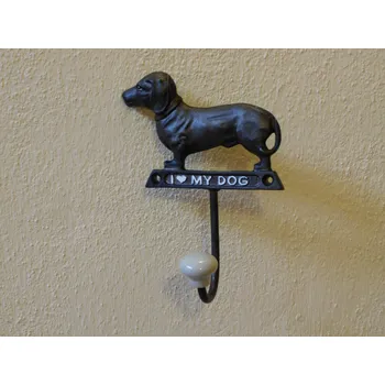 Věšák MY DOG - KOVOVÝ NÁSTĚNNÝ VĚŠÁK JEZEVČÍK