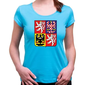 Tričko - Česká republika, Barva látky tyrkysová modrá, Střih Dámsky, Velikost Dětské 134cm/8let