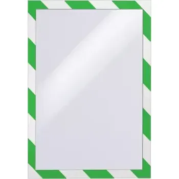 Magnetický informační rámeček DURAFRAME A4, bílá / zelená