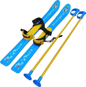 Sjezdové lyže Teddies Dětské lyže s hůlkami modré 76 cm