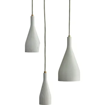 Hollands Licht Velkolepé dřevěné svítidlo se třemi zdroji světla Timber Chandelier 3 Dekor: Bílé jasanové dřevo 20TIMBERCH3ESW01 Velkolepé dřevěné svítidlo se třemi zdroji světla Timber Chandelier 3