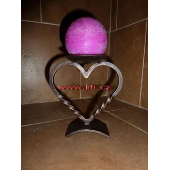 Svícen Kovový, kovaný svícen Srdíčko 6