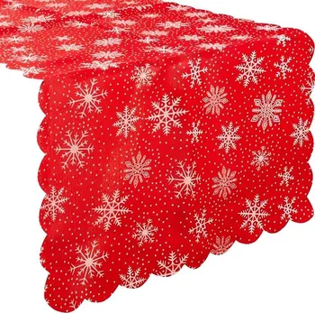 ubrus Ruhhy 22789 vánoční běhoun na stůl 220 x 35 cm červený