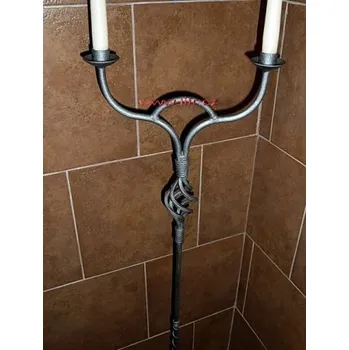 Svícen Kovový svícen Romantická jehla