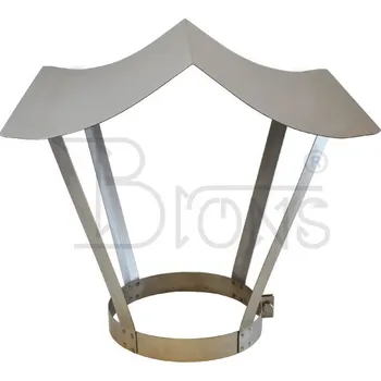 Kouřovod Komínová stříška nerez Asie 210