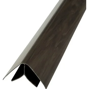 Profil pro plastové palubky rohový vnitřní 3000 x 44 x 44 mm tmavé dřevo