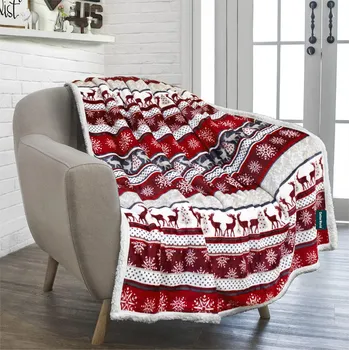 deka Textilomanie Vánoční beránková deka 200 x 220 cm
