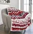 Textilomanie Vánoční beránková deka 200 x 220 cm, Winter Delight/červená/bílá