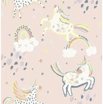 Tapeta Vliesová tapeta 118328 Next vol. 1 Dětský motiv modře růžově žlutá