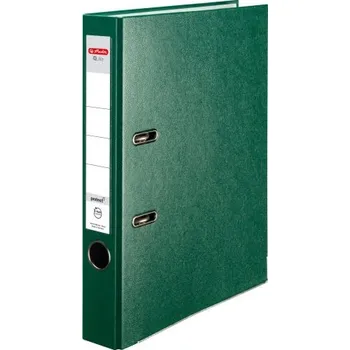 Pořadač pákový Herlitz A4, 5cm, PP, tmavě zelený
