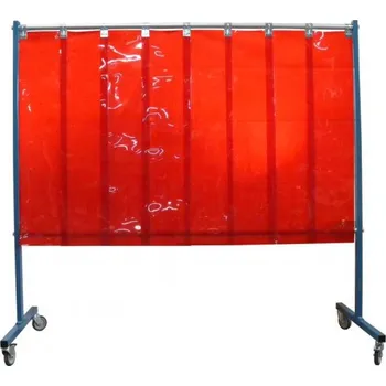 Příslušenství ke svářečce ST Mobilní stěna s lamelami 2mm TransFlex délka plochy: červenooranžová, díl zástěny: komplet zástěna s rámem