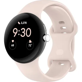 Příslušenství k chytrým hodinkám eses Silikonový řemínek pro Google Pixel Watch 1, 2 - Růžový, velikost L