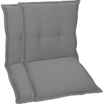 Podsedák GO-DE Textil Sada zahradních podsedáků Uni (nízká opěrka, 2 kusy, šedá)