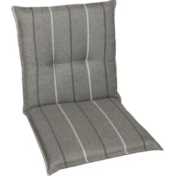 GO-DE Textil Sada zahradních podsedáků (nízká opěrka, 2 kusy, šedá)