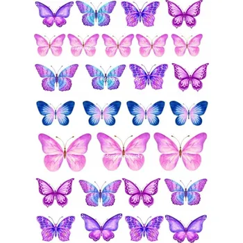 Jedlá dekorace na dort Motýli 5 - jedlý papír - Bez úprav