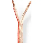 Nedis reproduktorový kabel 2 x 6.00 mm CCA, transparentní, 100 m (CAGW6000TR1000)
