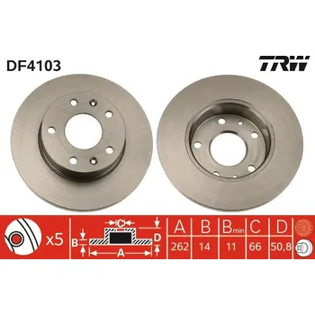 Brzdový kotouč Brzdový kotouč TRW DF4103