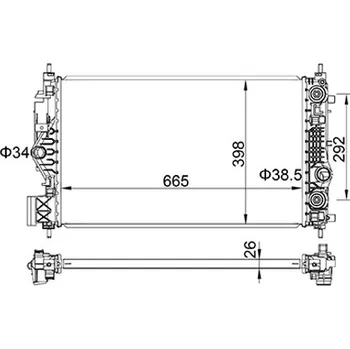 Chladič motoru Chladič, chlazení motoru HART 622 314