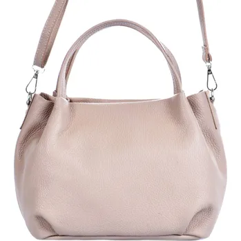 Kabelka Dámská kožená kabelka 5721 béžová, MAXFLY