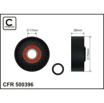 Napínací kladka, žebrovaný klínový řemen Caffaro 500396