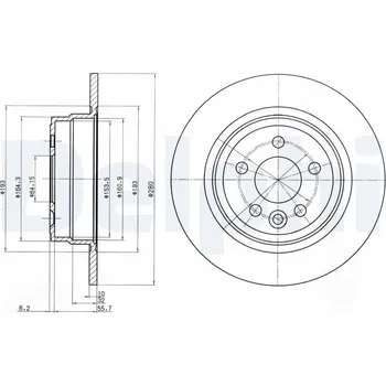 Brzdový kotouč Brzdový kotouč DELPHI BG3550
