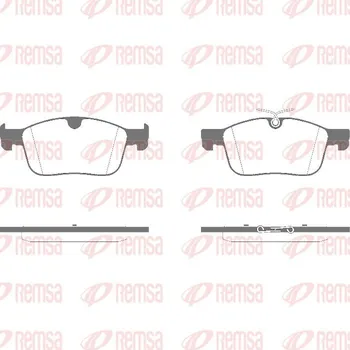 Brzdová destička Sada brzdových destiček, kotoučová brzda REMSA 1949.00