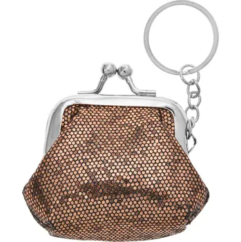 Peněženka Malá peněženka/klíčenka hnědo měděné barvy- 5 cm