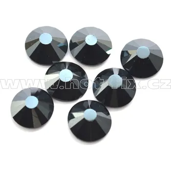 celobroušené hot-fix kameny Premium barva 127 DK Jet hematite /černá s kovovým leskem tmavá, velikost SS30, balení 144ks, 720ks nebo 1440ks barva: barva CBP 127 DK Jet hematite, velikost: velikost SS30, prodejní balení: balení 144ks /1grs