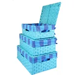 Vingo Úložný box s víkem světle modrý Rozměry (cm): 48x30, v. 17