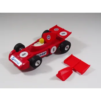 auto na autodráhu Topautodrahy.cz 3D TISK Křídlo na Tyrrell - náhrada - červené