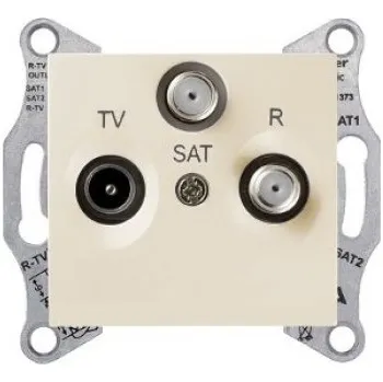 vypínač Schneider Electric SEDNA ZASUVKA TV-R-SAT BEIGE SDN3501347