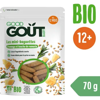Cukrovinka Good Gout BIO Mini bagetky s rozmarýnem a sýrem (70 g)