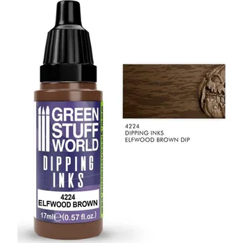 Plastikový model Dipping Inks – Elfwood Brown Dip (17 ml)