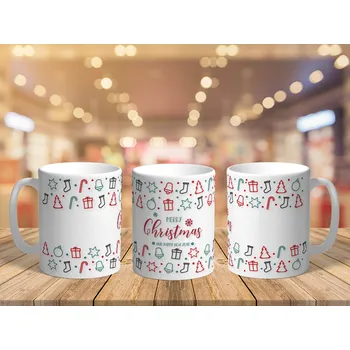 Hrnek Merry Christmas and Happy New Year - Růžová