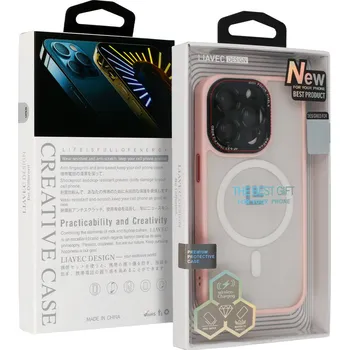 Pouzdro na mobilní telefon Liavec LK Magsafe pouzdro pro Iphone 15 Plus světle růžové