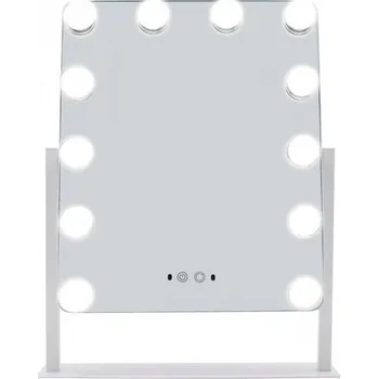 Zrcadlo Bezdoteku Holywood zrcadlo s LED žárovkami HZ1 velké bílé