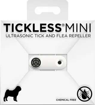 Antiparazitikum pro psa Tickless Mini Dog nabíjecí ultrazvukový odpuzovač klíšťat a blech bílý