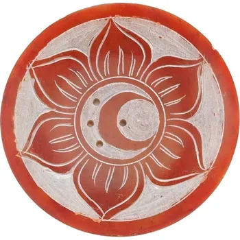 Vonná tyčinka Stojánek na vonné tyčinky kamenný Čakra 8 cm oranžový