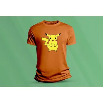 Chlapecké tričko Dětské bavlněné tričko Pokémon Pikachu 2. velikost 116 (5-6 let) Oranžová