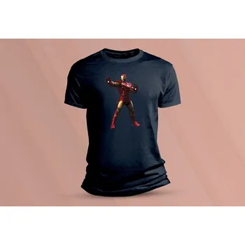 Chlapecké tričko Dětské bavlněné tričko Iron Man 2. velikost 104 Tmavě šedá