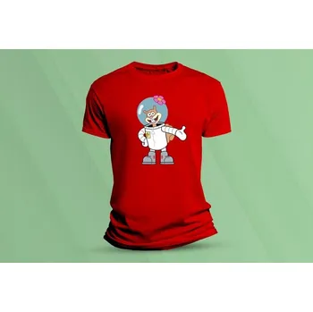 Dětské bavlněné tričko Sandy. Červená velikost 152 (12-13 let)