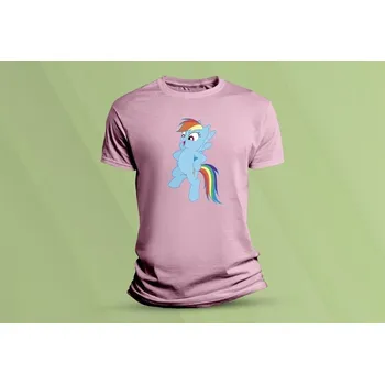 Dětské bavlněné tričko Rainbow Dash 2. Růžová velikost 140 (9-11 let)