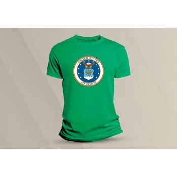 Chlapecké tričko Dětské bavlněné tričko Letectvo USA. velikost 128 Zelená