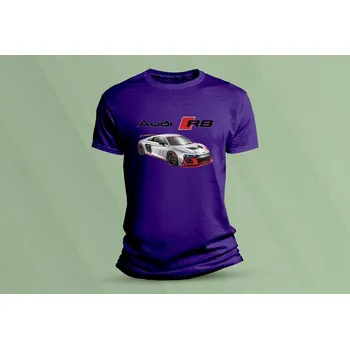 Chlapecké oblečení Dětské bavlněné tričko Audi R8 GT. velikost 128 (7-8 let) Purpurová