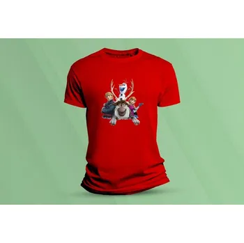 Dětské bavlněné tričko Frozen 3. Červená velikost 152 (12-13 let)