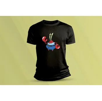 Dětské bavlněné tričko Krabs. Černá velikost 116 (5-6 let)