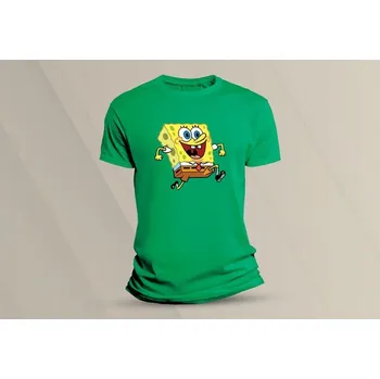 Dětské bavlněné tričko SpongeBob 4. velikost 140 (9-11 let) Zelená