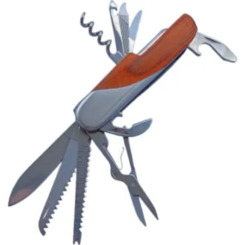 Multifunkční nůž JKR Multifunkční nůž, 6 cm, 14 funkcí, červené dřevo